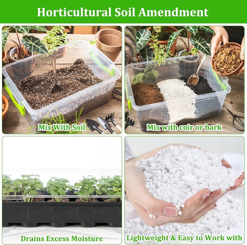 Legigo 10 Quarts Organic Horticultural Perlite for Plants Indoor- Natural Horticultural Soil Additive Conditioner Mix for Improves Drainage, Ventilation and Root Growth - Image 4